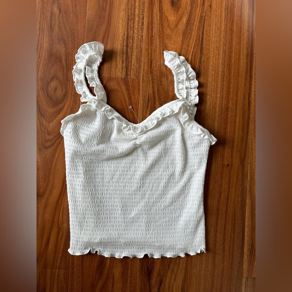 NWOT Lush Fashion Lounge Ruffle Smocked Cami Top